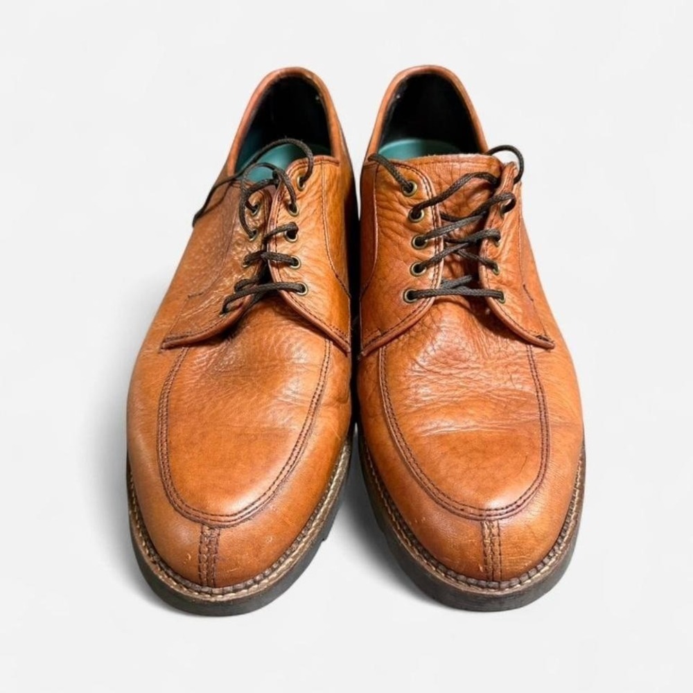 Vintage H.S Trask Brown Leather Comfort Dress Shoes Made in USA Size 12M